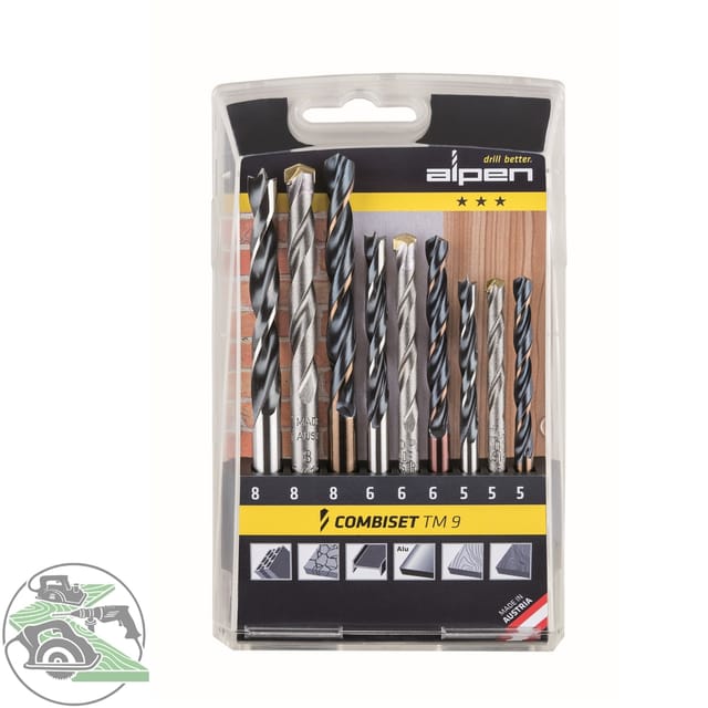 0000802102100 tm 9 9teilig Universal-Bohrersortiment - Alpen