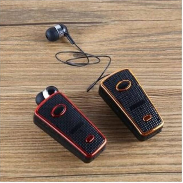 Trade Shop - AKZ-Q3 CLIP-ON BLUETOOTH-KOPFHÖRER EINZIEHBARES KABEL SMARTPHONE-KOPFHÖRER -