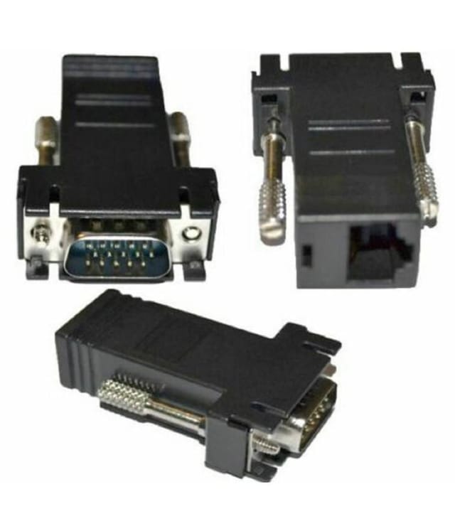 Trade Shop Traesio - Trade Shop - adapter vga stecker auf RJ45 lan vga-lan computer monitor anschluss -