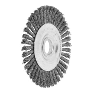 Lessmann ® - Lessmann Schmale Rundbürste gerade, Stahldraht 0,50 mm, Bürsten-⌀xBohrungs-⌀ 125X22 mm