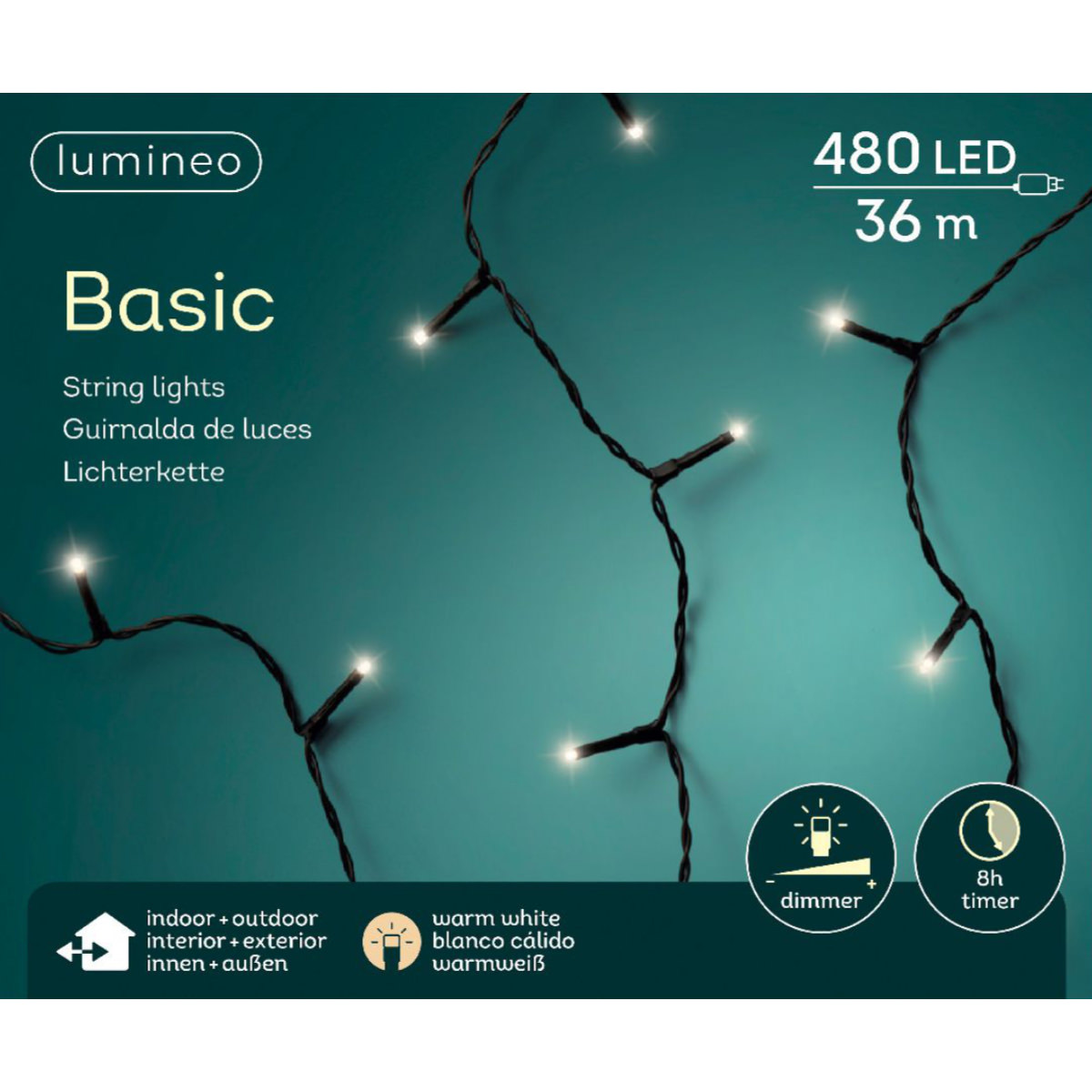 Lumineo - Led Lichterkette Basic 3600 Cm 480 Lichter Warmweiß