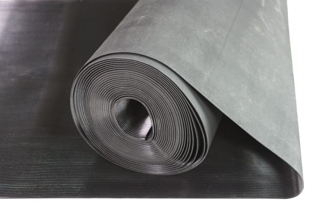 Riefenmatte Riffelgummi 10m x 60cm 3mm Schwarz Antirutschmatte Gummimatte - ADB