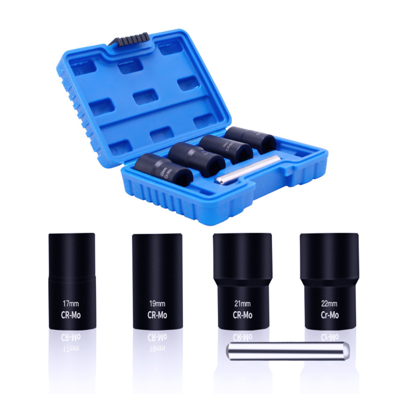 4‑teiliges Set Von Ausdreher‑einsätzen Für Beschädigte Muttern Und Bolzen, 1/2"‑antrieb, 17–22 Mm