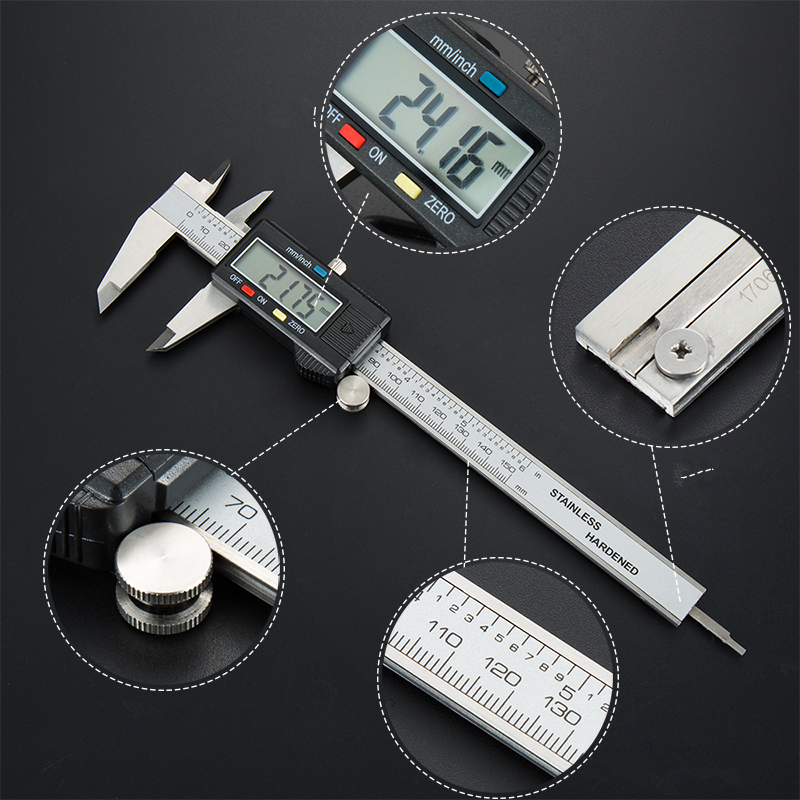 Digitaler Messschieber Aus Edelstahl Mit Lcd-display, 15 Cm