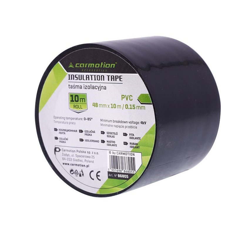 Isolierband Isolierband 48 Mm X 10 M X 0.15mm Schwarz Carmotion