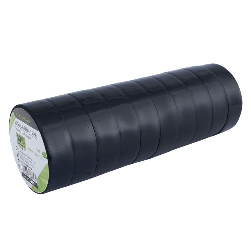 Set Mit 10 Stück Schwarzem Isolierband, 15 Mm X 5 M, Carmotion