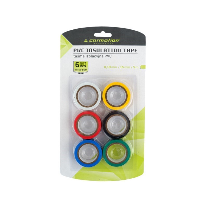 6-teiliges Isolierband-set In Verschiedenen Farben, 15 Mm X 5 M, Carmotion