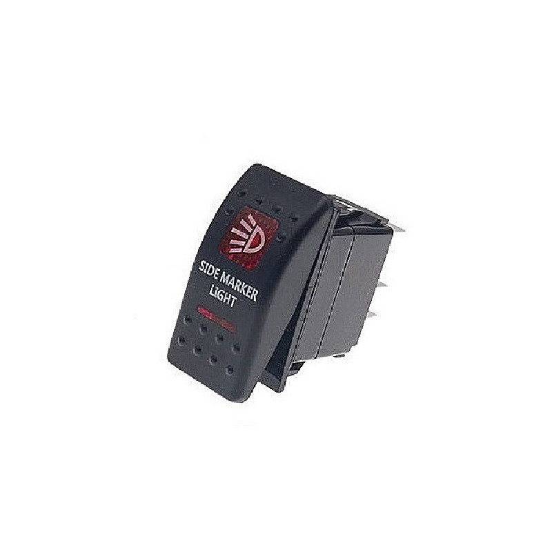 Knopf, Taste, Zum Einbau, Für Begrenzungsleuchten, Marker, Hupen, Led-bar, Halogen, Lichter, 12v - 24v, Aufschrift "side Marker