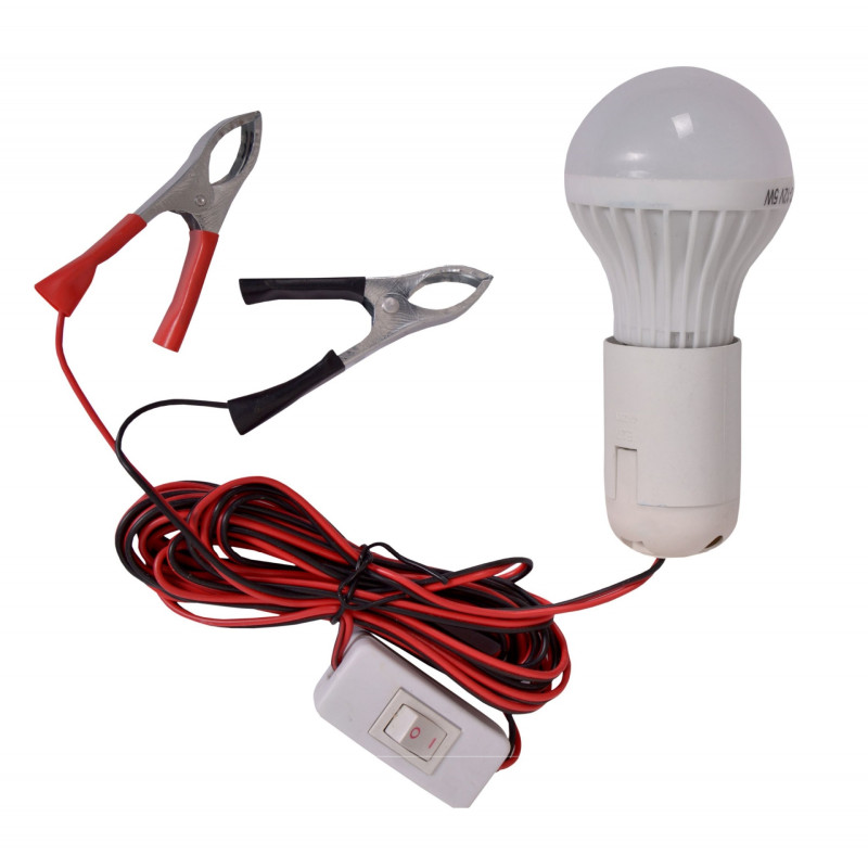 Verstellbare Led-arbeitslampe Mit Klemmen, Kabel Und Schalter, 12 V, 9 W