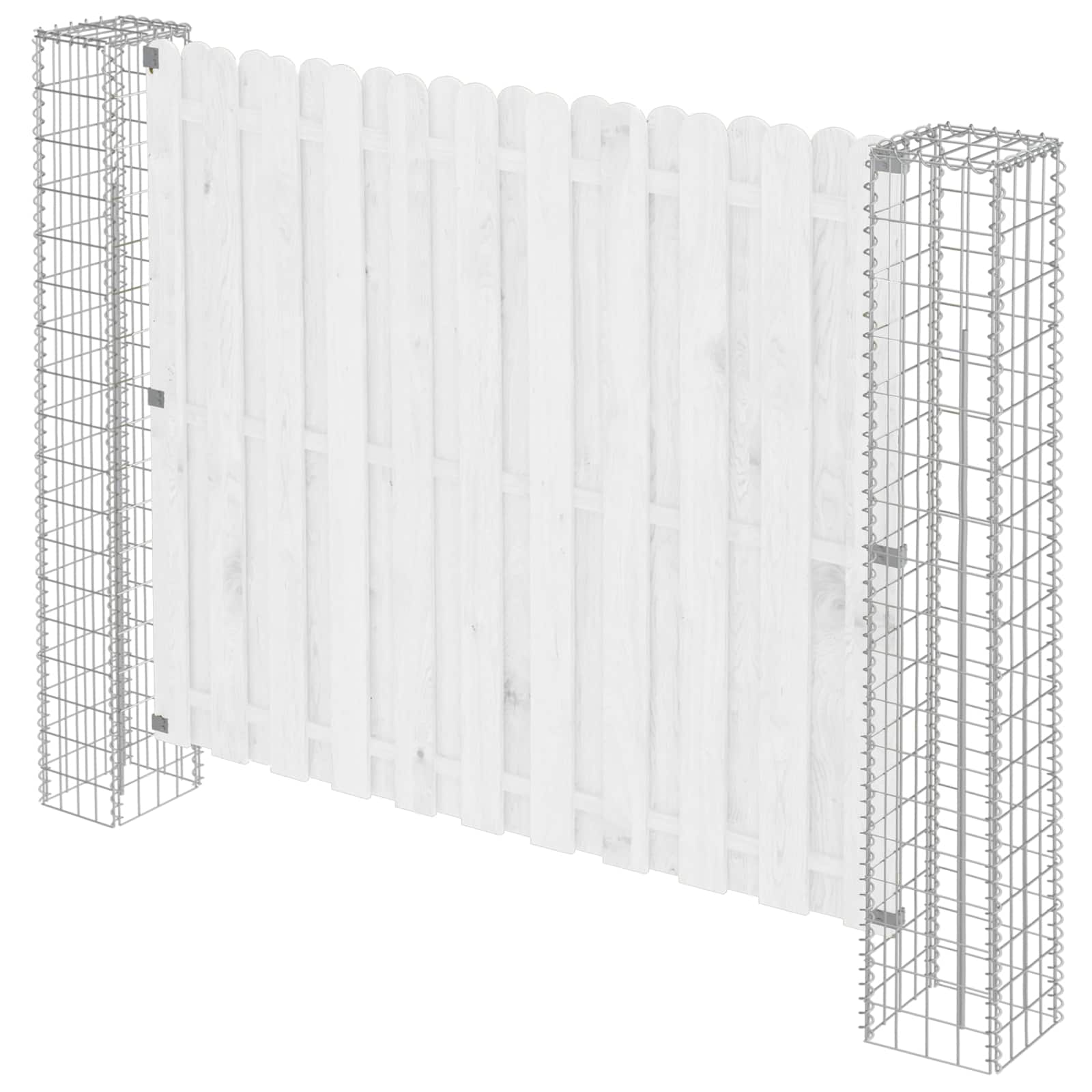 Zaunpfosten 2 Pcs Silber 20 X 20 X 190 Cm Metall