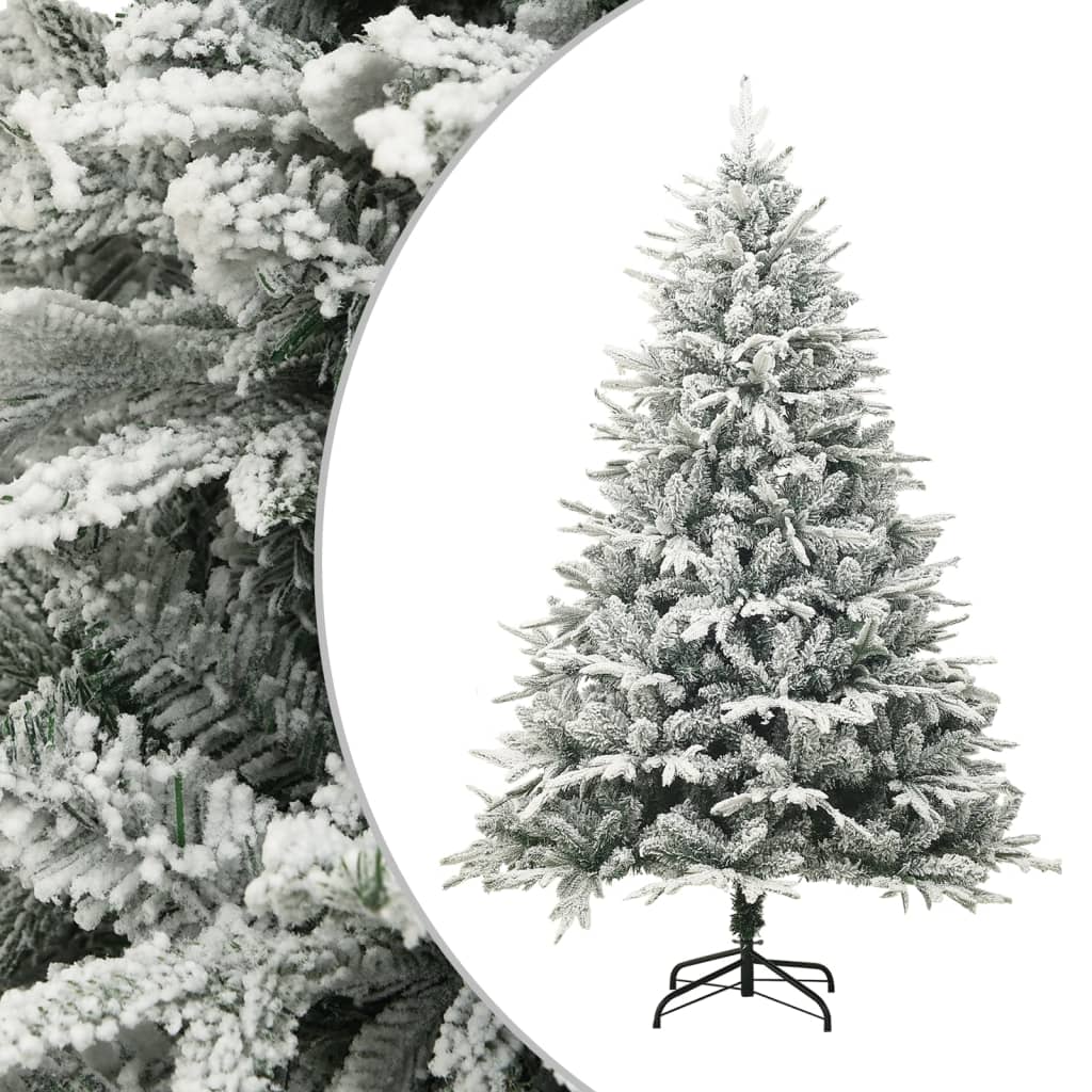 Künstlicher Weihnachtsbaum Beschneit Grün 150 Cm Pvc Pe