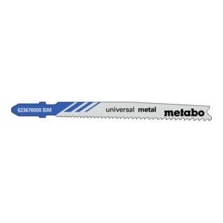 Metabo 5 Stichsägeblätter "universal metal" 74 mm, progressiv, BiM 25 Stk