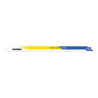 25 Säbelsägeblätter flexible wood + metal 300 x 0,9 mm, BiM, 1,8-2,6 mm/ 10-14 tpi (628248000) - Metabo