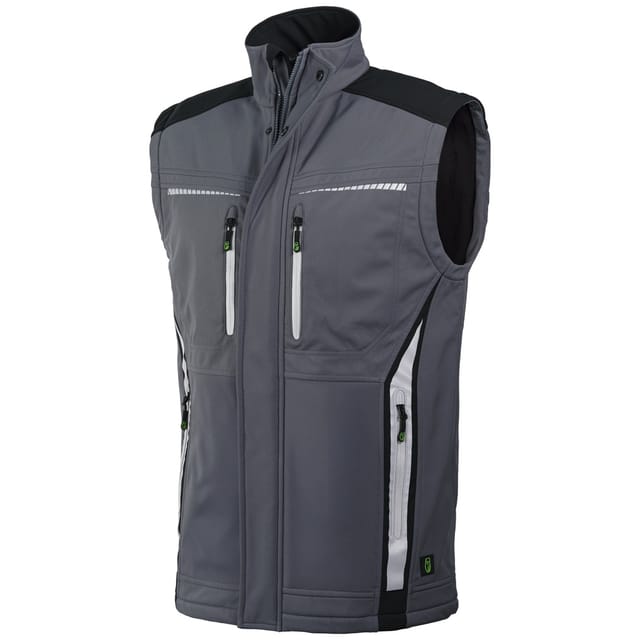 Leibwächter Softshell-Bodywarmer FLEXB Gr. S grau/schwarz
