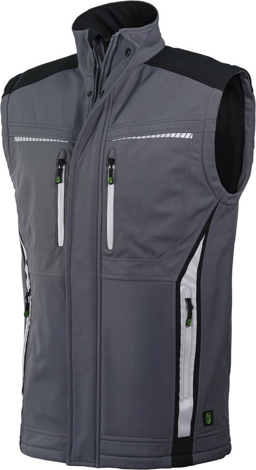 Leibwächter Softshell-Bodywarmer FLEXB Gr. XL grau/schwarz