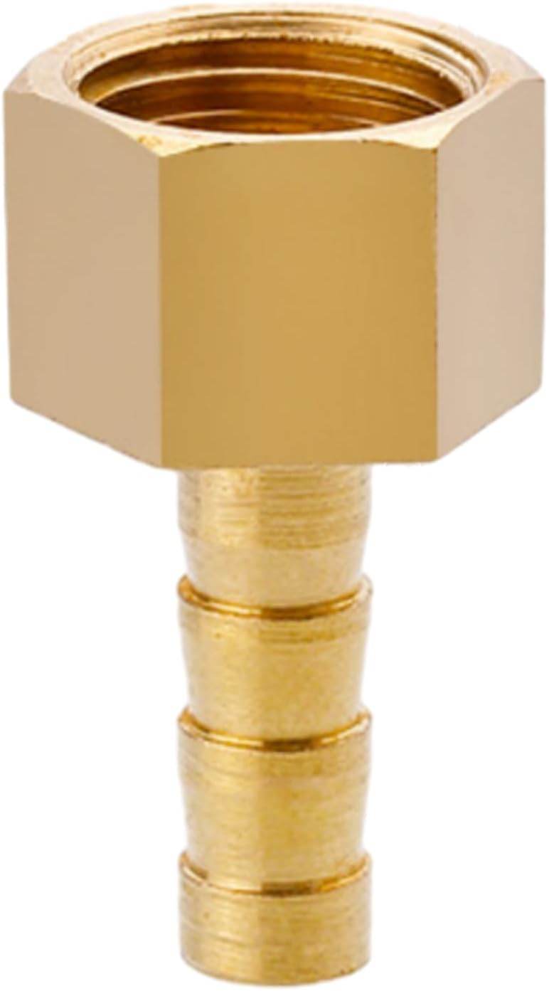 12 Messing Schlauchverbinder Innengewinde Metallverbinder Schlauchverbinder Adapter Fur Luft Wasser Ol 8 Mm Wandstarke G14 6 Mm Innengewinde