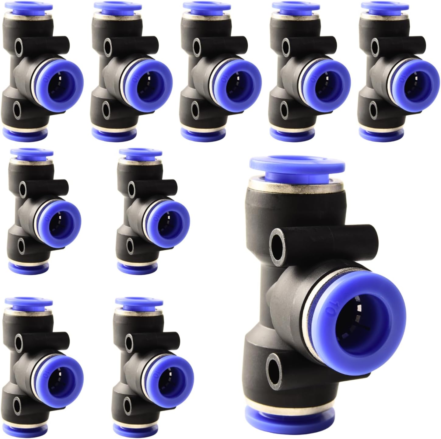 10 Stuck 16 Mm 3 Wege Y Verteiler Pneumatische Verschraubung Schnellkupplungen Aus Kunststoff Py Pe Druckluftleitungsadapter 10 Mm