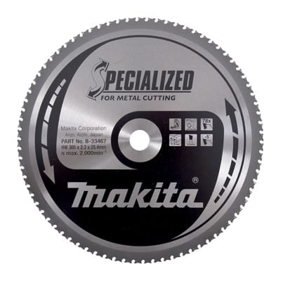 Specialized Kreissägeblatt für Metall 305 x 25,4 x 2,3 mm 78 Zähne ( B-33467 ) für Kaltkreissäge lc 1230 - Makita