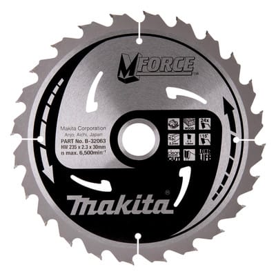 Makita Kreissägeblatt M-FORCE 235/30 mm, 24 Zähne, 1,6 mm, Holz