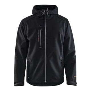 BLAKLADER Softshelljacke mit Kapuze - Schwarz/Grau - 494925179992XXL