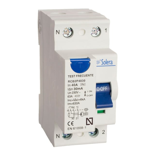 Solera - 2-poliger 40-A-Differentialschalter (in Schrumpffolie verpackt) E3/02861