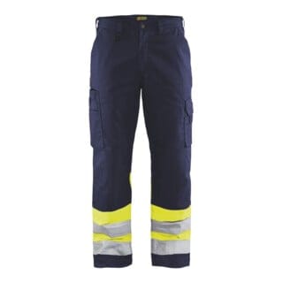 Blaklader - Blakläder Warnschutz-Bundhose, gelb / marineblau, Konfektionsgröße de: 25