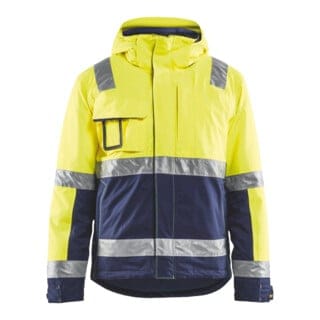 Winter-Arbeitsjacke mit hoher Sichtbarkeit, dehnbar 4870 – Neon-Gelb/Navy XL