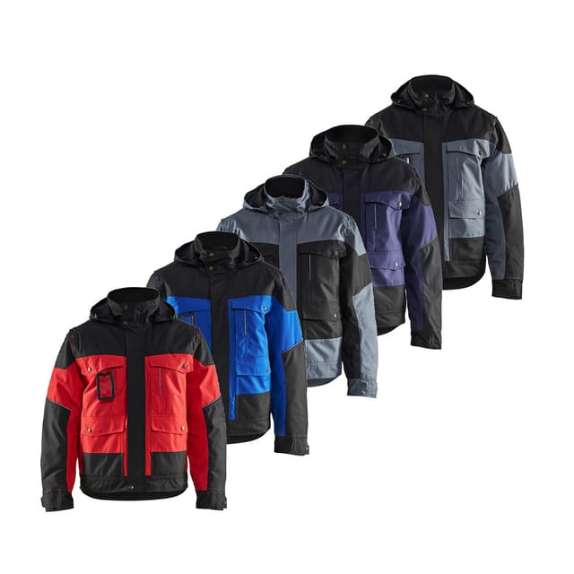 Arbeitsjacke Winter 4886 - Schwarz/Hellgrau XL