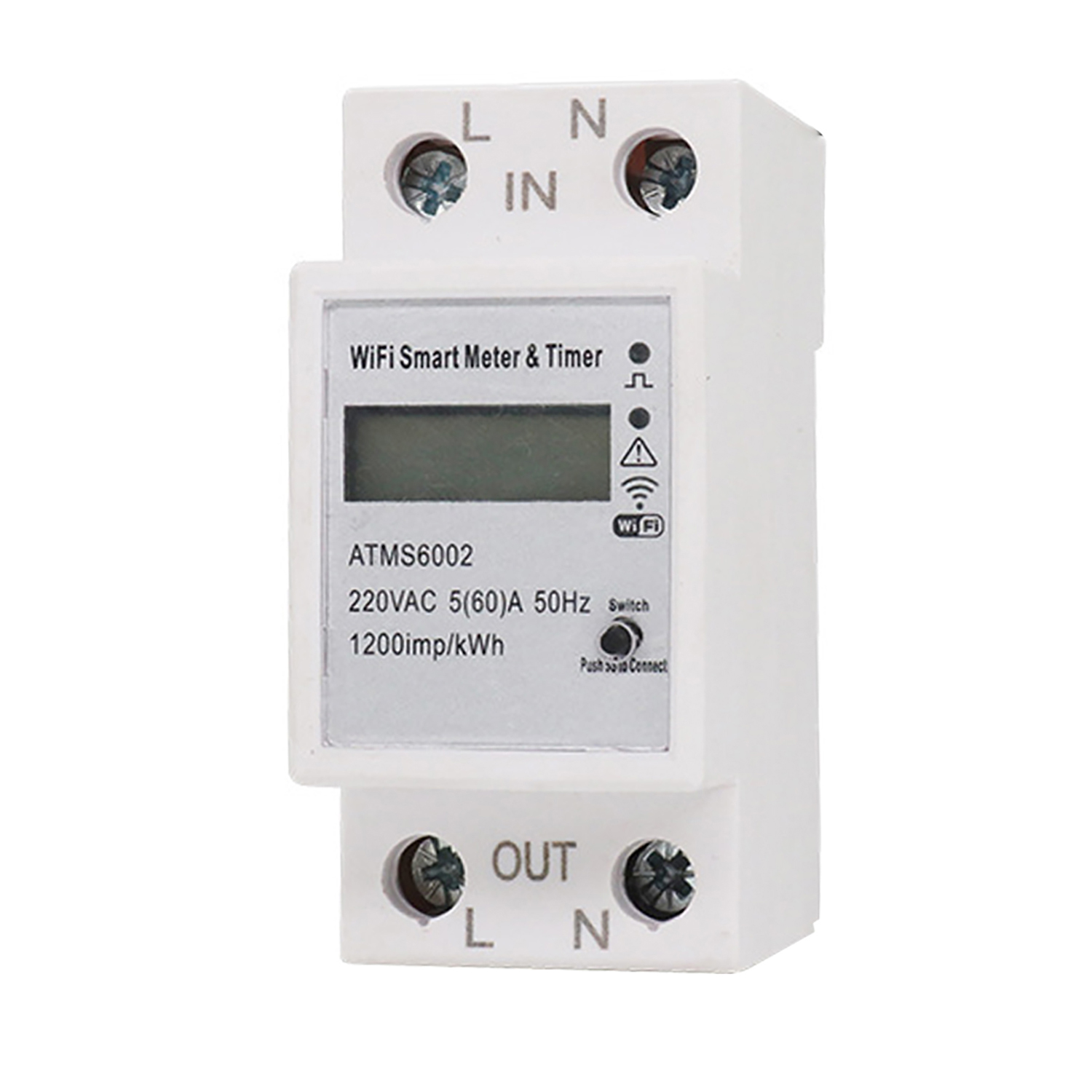 Tuya Wifi Intelligent Electric Meter Intelligent Energy Meter Timer Home Electric Meter Mobilephone App Remotes Control No Need Manual Meter Reading Intelligent Home Electric Meter