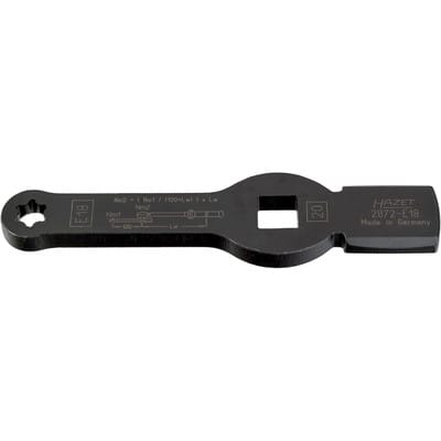 Torx Schlag-Schlüssel, mit 2 Schlagflächen, Vierkant hohl 20 mm (3/4), Außen torx Profil, E18 - Hazet