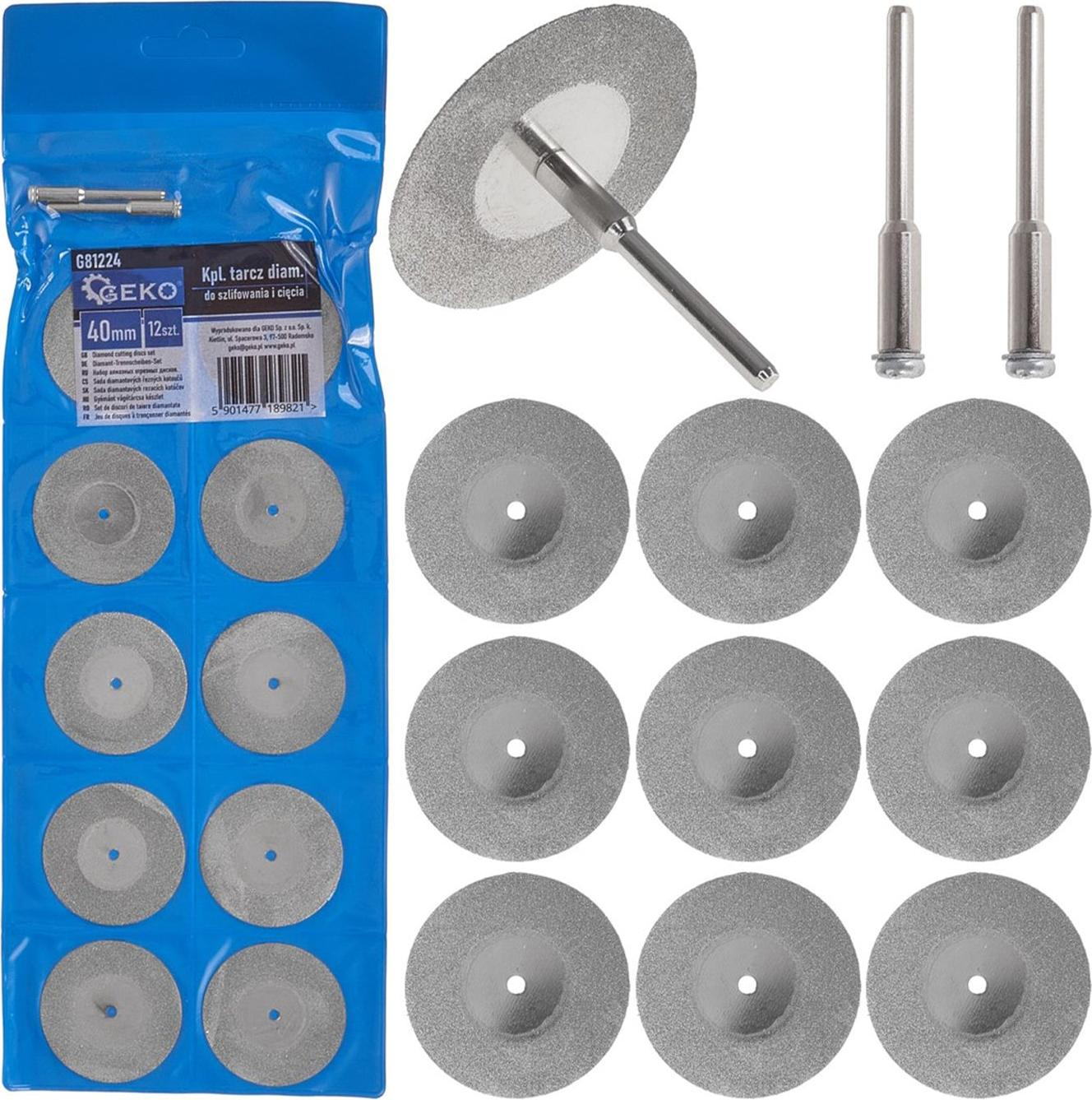Fliesenlegerwerkzeug Geko G81224 Diamantscheiben 40 Mm 12 Stück