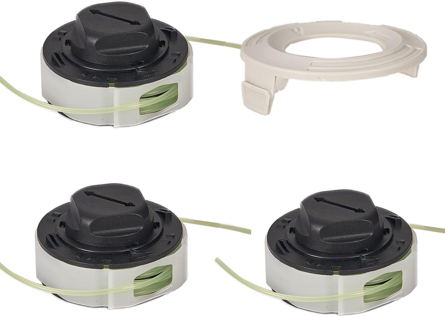 Lot De 3 Bobines De Tête De Débroussailleuse Avec 1 Couvercle Pour Stihl Fsa 57 Fse 52 Weed Eater String Autocut C3-2 Tête De Débroussailleuse Pièces De Rechange 4009 710 4305