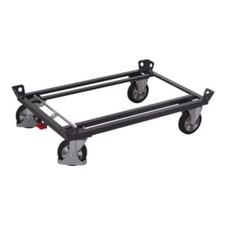 VARIOfit Palettenfahrgestelle für Gitterboxen/Europaletten mit Gummibereifung 1200kg Tragkraft 1010x810mm Anthrazitgrau