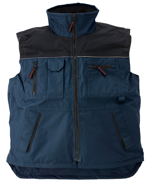 Coverguard - 5GRIPL ] Gilet ripstop bleu marine taille l matelassé sans manche