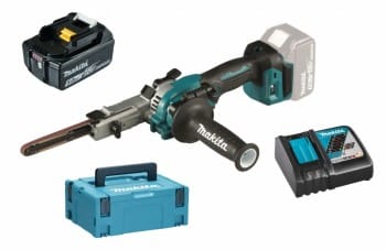 Makita - dbs 180 RT1J Akku Bandfeile 18 v 9 x 533 mm Brushless + 1x Akku 5,0 Ah + Ladegerät + Makpac