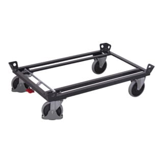 VARIOfit Palettenfahrgestelle für Gitterboxen/Europaletten mit Gummibereifung 500kg Tragkraft 1010x810mm Anthrazitgrau