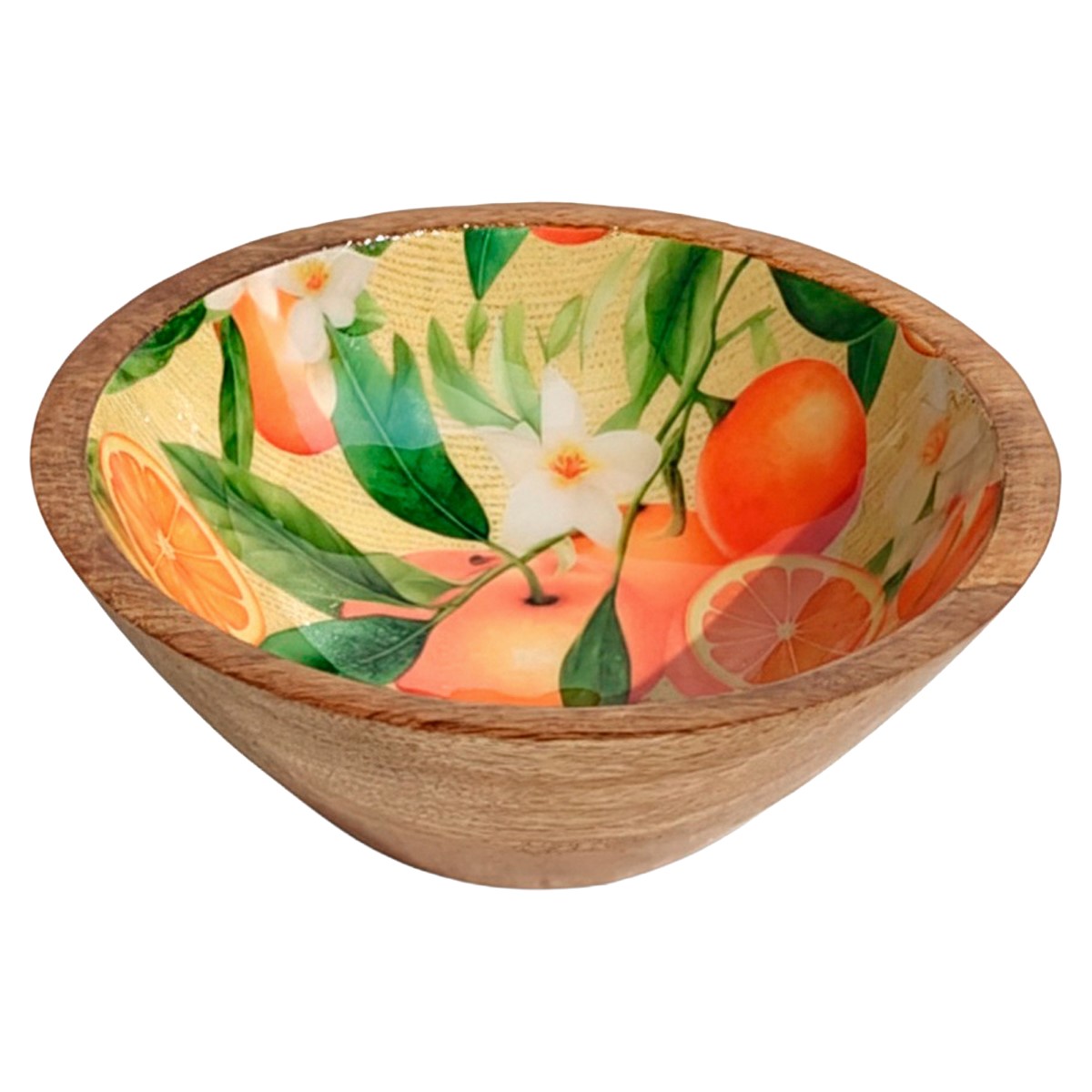 Orangenschale Aus Holz Und Kunstharz (größe S) Obstdekoration