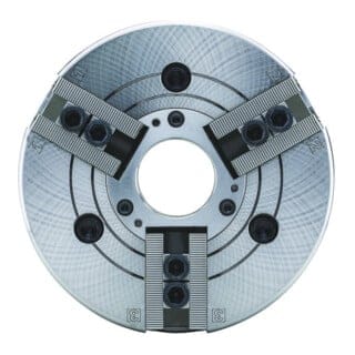 Röhm Kraftspannfutter KFD-HE 170, 3-Backen, Spitzverzahnung90°, Zylindrische Zentrieraufnahme - 154384