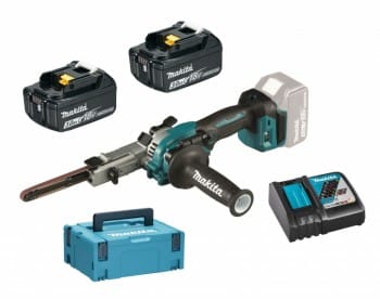 Makita - dbs 180 rfj Akku Bandfeile 18 v 9 x 533 mm Brushless + 2x Akku 3,0 Ah + Ladegerät + Makpac