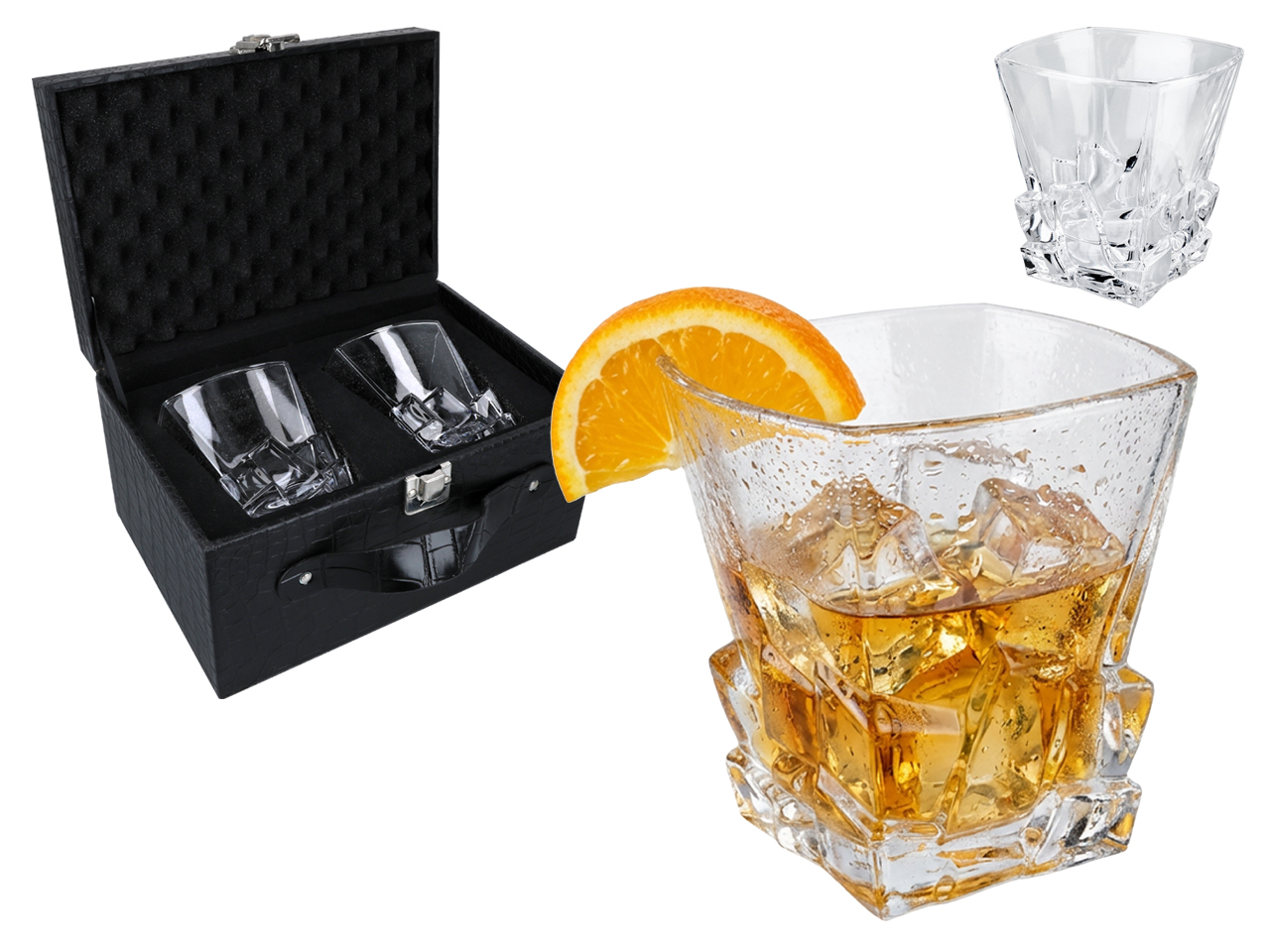 Set Aus 2 Whiskygläsern, Elegantes Geschenkset