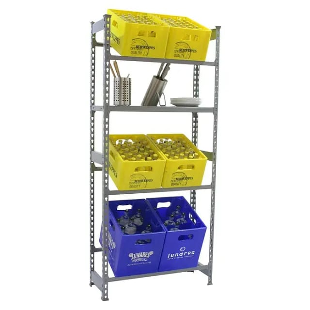 Simonrack Professionelle Metallregal grau für intensive Nutzung