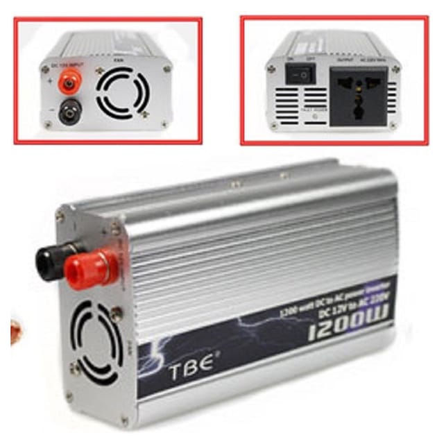 Trade Shop Traesio - Trade Shop - inverter power 1200 watt effective konvertier 12V zu 220V trasformer -