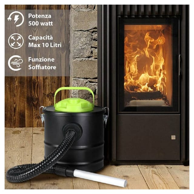 Trade Shop - ASPIRACENERE ELECTRIC 500W CAPACITY SERBATOR 10LT ASPIRAPOLVER CENERE 4887 -
