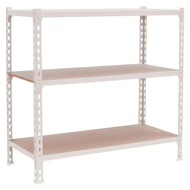 Simonrack Leichte Regal weiß und Holz 3 Regale
