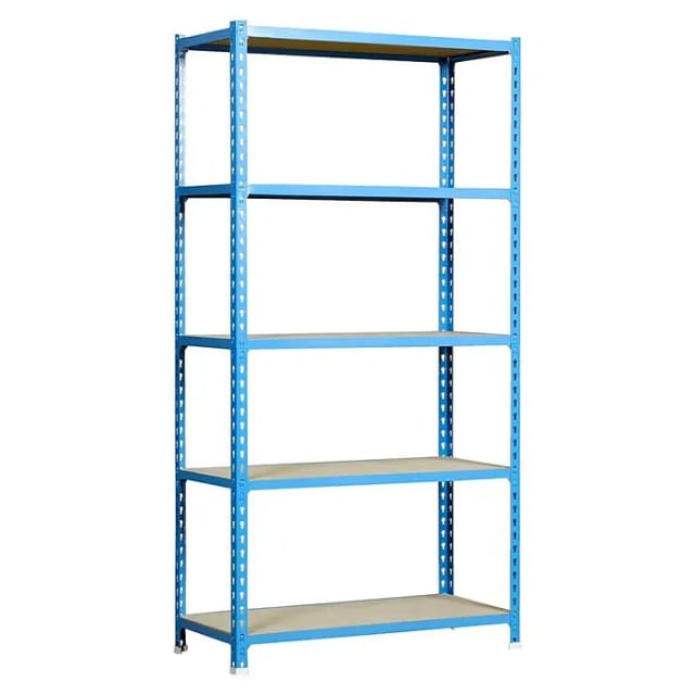 Simonrack Metallregal Blau Holz 2000x1200x400 mm
