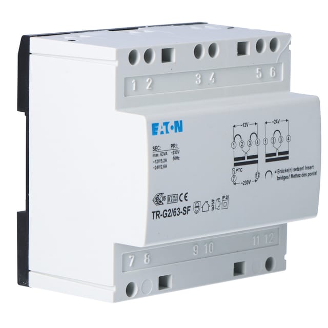 Transformator 230V, Ausgang 12-24 V, 5, 2-2, 6 A TR-G2/63-SF
