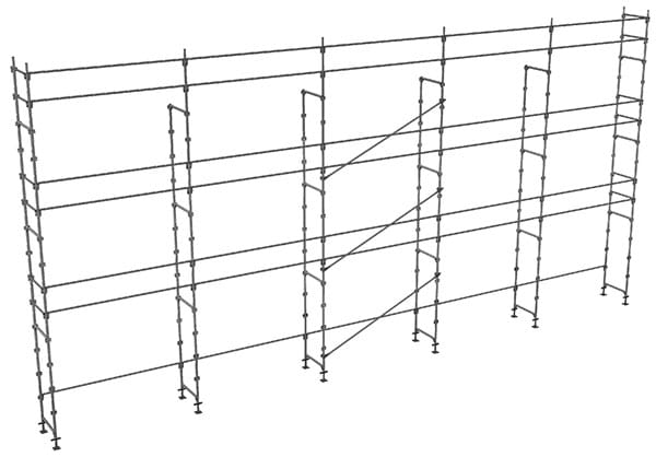 Gerüst 128m² - Stellrahmen + Leisten - DUO128-S