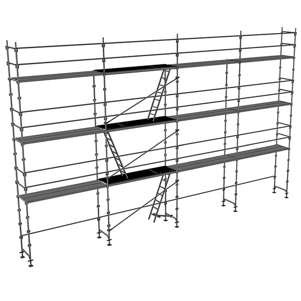 Gerüst 104m² - Stellrahmen + Gerüstböden + Leisten - DUO104-SP