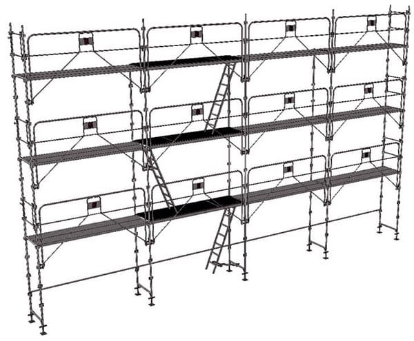 Matisère - Gerüst 104m² - Struktur + Plattformen -Gelände Version - DUO104GC-SP