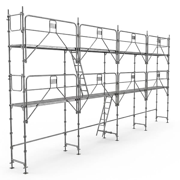 Gerüst 78m² - Stellrahmen + Gerüstböden, Geländerversion - DUO78GC-SP